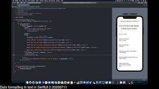 Date formatting in text in SwiftUI 2 20200711