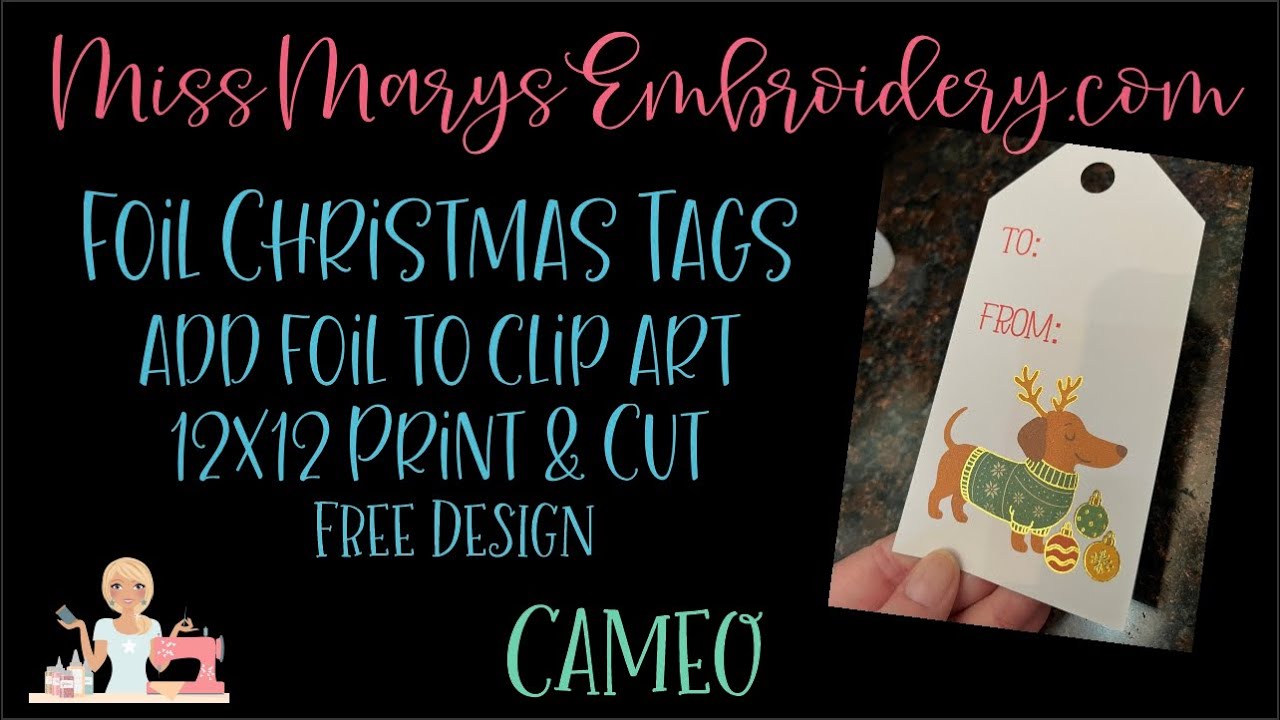 Фольгированные рождественские подарочные бирки | 12x12, распечатать и вырезать | Урок по силуэту ...