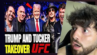 TRUMP JUST ANNOUNCED TUCKER AS HIS VICE PRESIDENT?! UFC CROWD GOES INSANE AS TRUMP, TUCKER SAY THIS