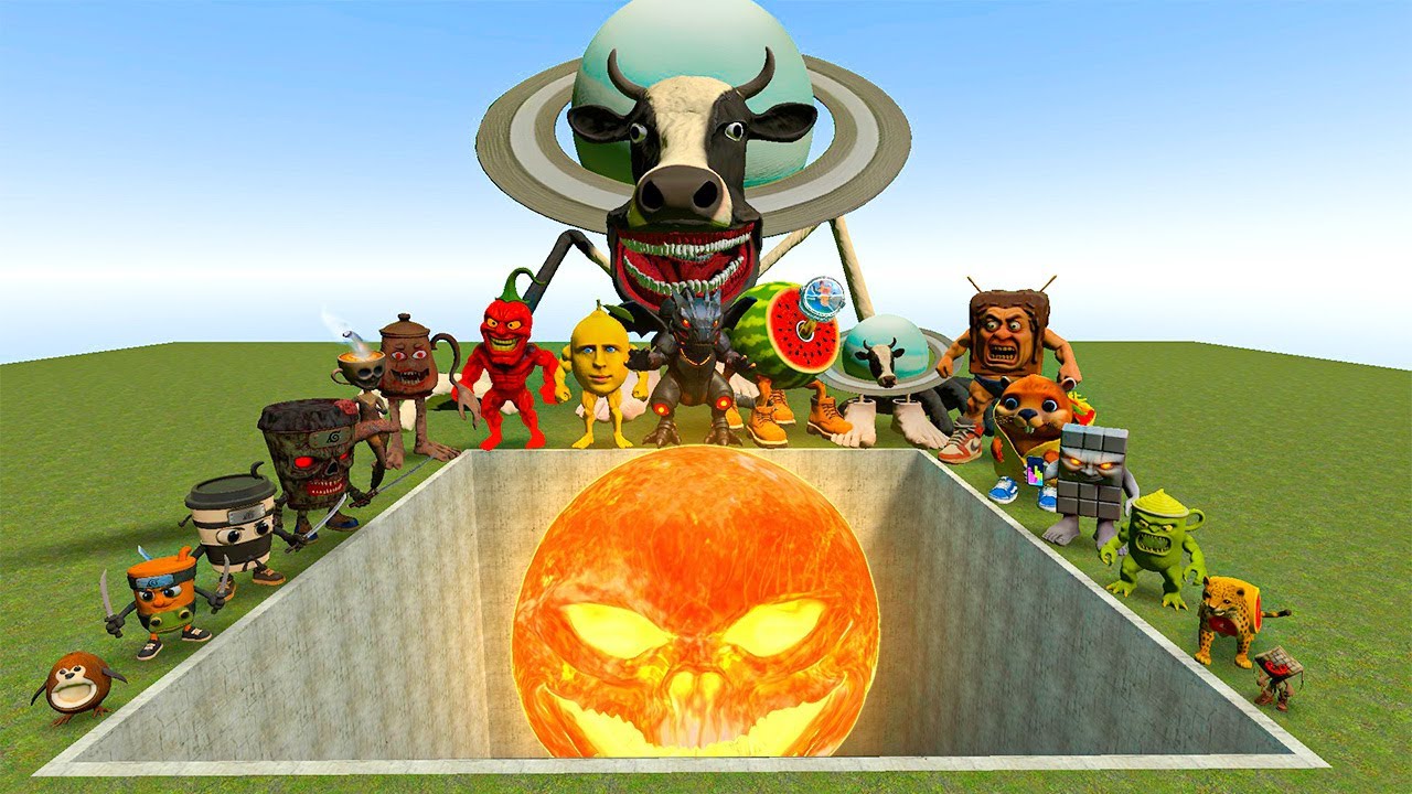 ALL NEW ITALIAN AI BRAINROT MEMES VS THE GIANT PIT WITH THE SUN WAKES UP! - Garry's Mod