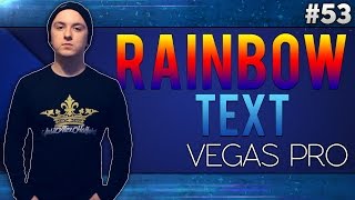 Sony Vegas Pro 13 How To Make Rainbow Text - Tutorial