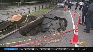 2 Cars Partially Submerged In UWS Sinkhole