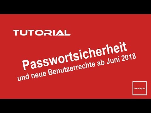 Lexware Passwortsicherheit + Änderung in Benutzerverwaltung mit Aktualisierung Juni 2018