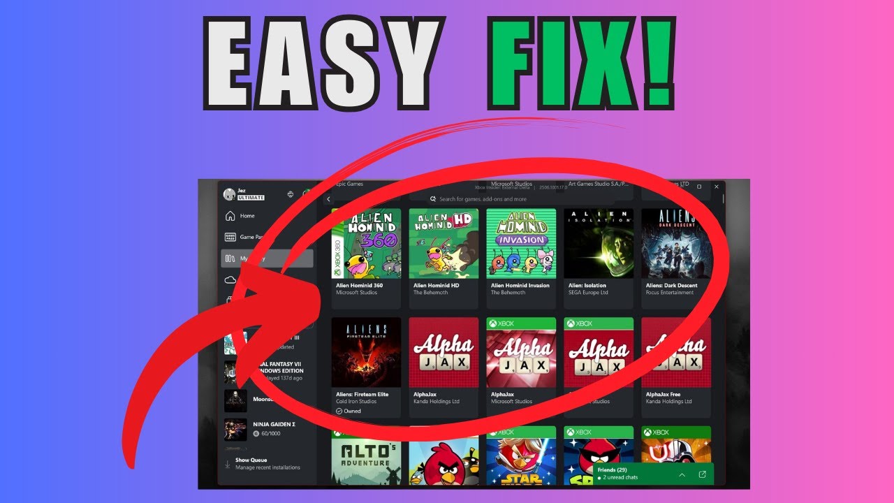 Fix Games Not Appearing in Library in the Xbox App on Windows - YouTube