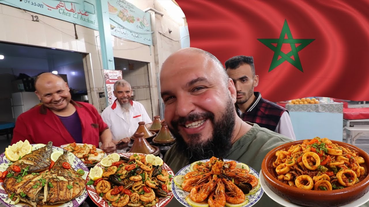 Популярные продукты на воскресном рынке в Агадире, Марокко 🇲🇦