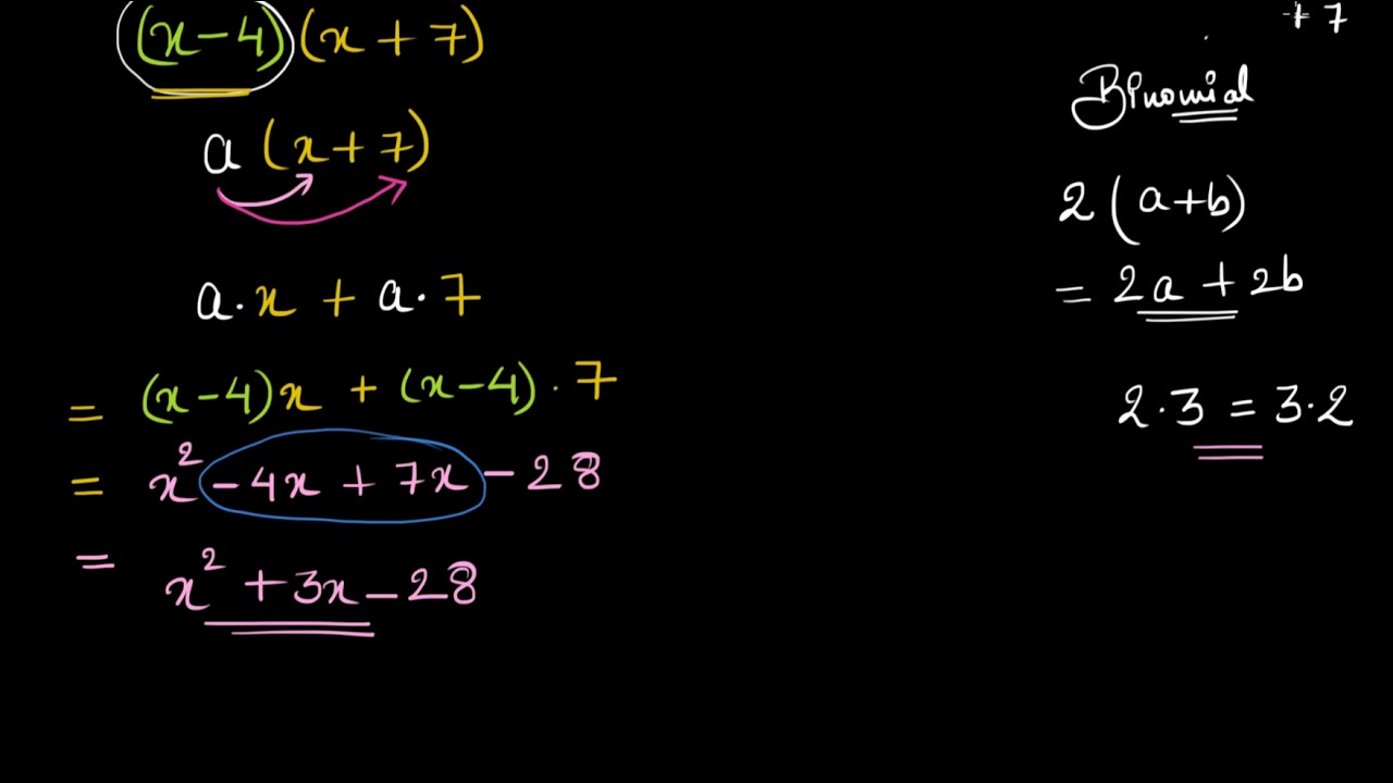 Multiplying binomials intro hindi class 8 india khan academy