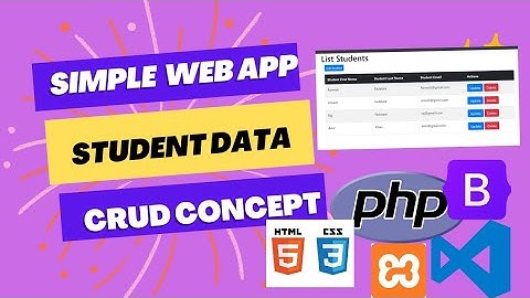 Understand CRUD concept and Create Simpel web for Manage Students Data [PHP,XAMPP,HTML,CSS] Pt 1