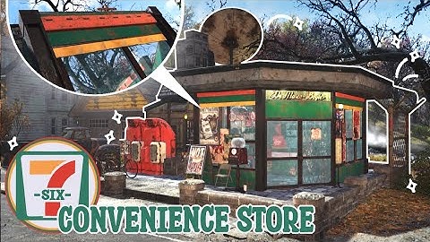 CONVENIENCE STORE in Fallout76 | HOW TO "FLOAT" WALL DECOR TUTORIAL - Fallout 76 CAMP Build