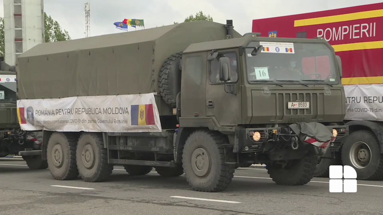 Leușeni: Camioanele cu ajutor umanitar din România trec Prutul