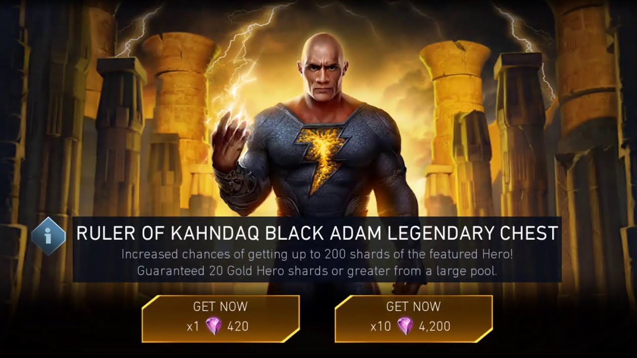 Ruler of Kahndaq Black Adam Legendary Chest Opening Injustice 2