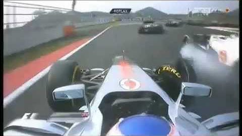Jenson Button & Kamui Kobayashi Accident - Korea 2012