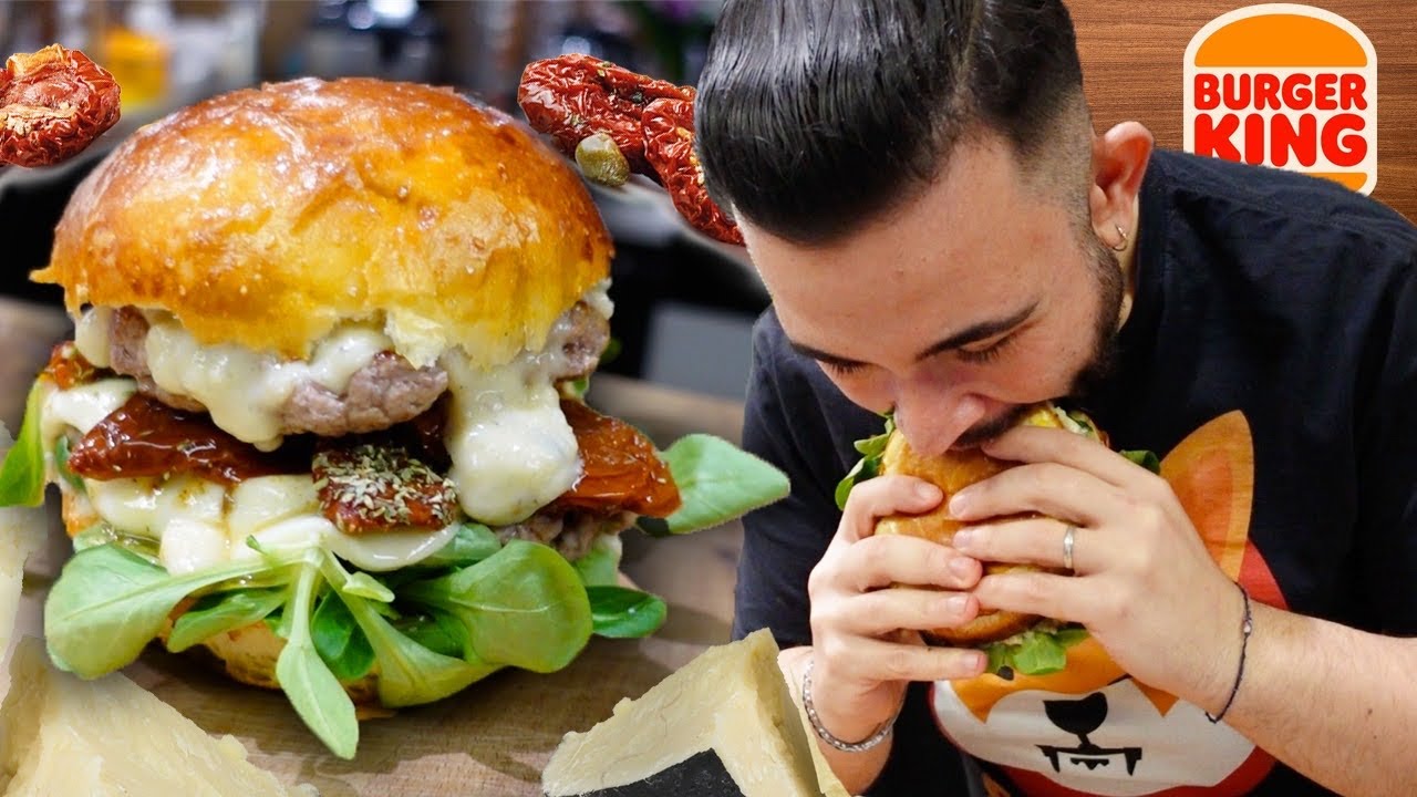 🍔 L' ITALIAN del KING, Hamburger con Provola e Pecorino ! BESTIALE 🍔