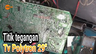 Standby and main power voltages on a 29-inch Polytron TV
