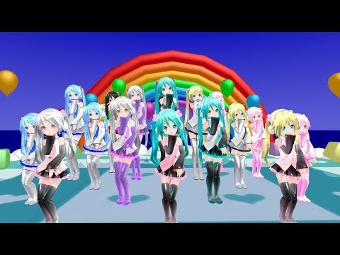 【MMD】 あぴミク達で♪PrismHeart♪