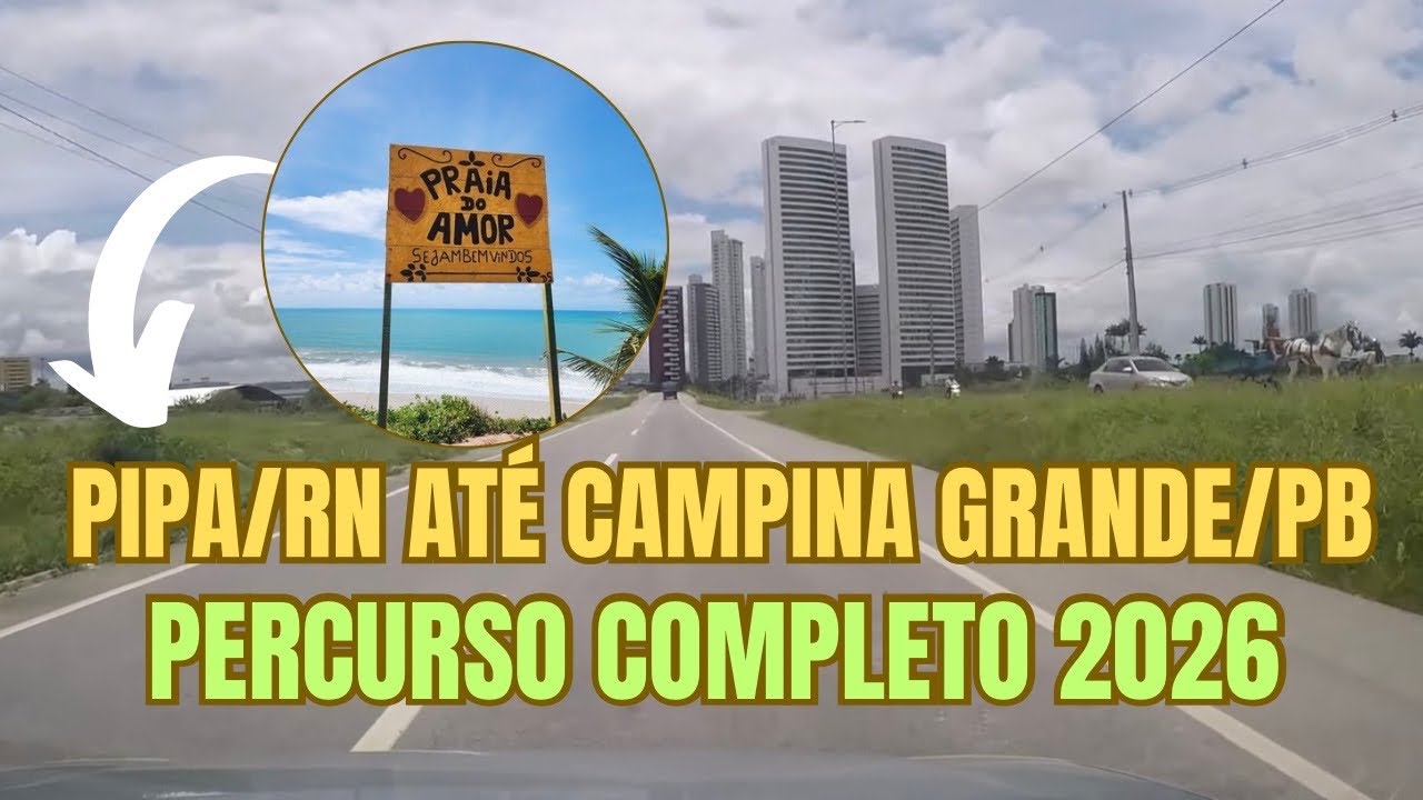 FRETE VIAGEM DA PRAIA DE PIPA/RN ATÉ CAMPINA GRANDE/PB!