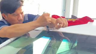 طريقة تغير وإزالة الزجاج الامامي للسيارة