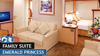 Emerald Princess | Family Suite | Full Walkthrough Tour &amp; Review | 4K