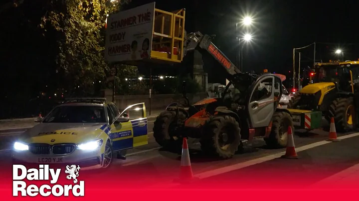 Met Police stop banned tractors from heading to farmers' Budget day protest at Westminster