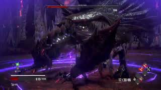 Code Vein. Queen bloodcode. Hellfire knight, solo, +10 difficulty, no damage, no items. Luanzang.