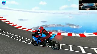 Kawasaki ninja H2 - Racing moto bike stunt : impossible track game screenshot 5