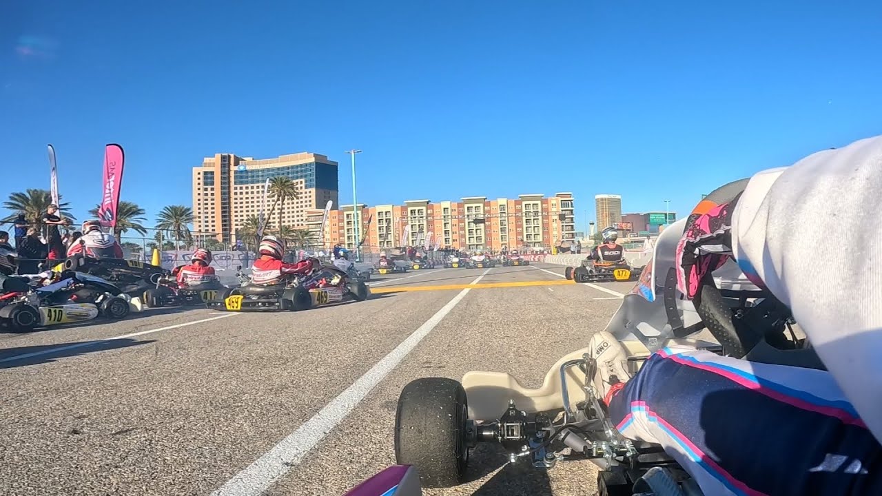 Stall on the start! Last to P?? Rok Vegas 2023 Final Race 18 minutes + 2 laps Onboard