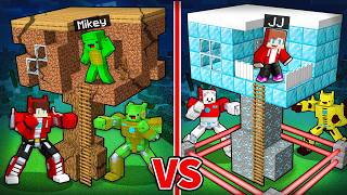 Minecraft TRANSFORMERS POOR vs RICH SECURITY BASE Battle with JJ &amp; Mikey