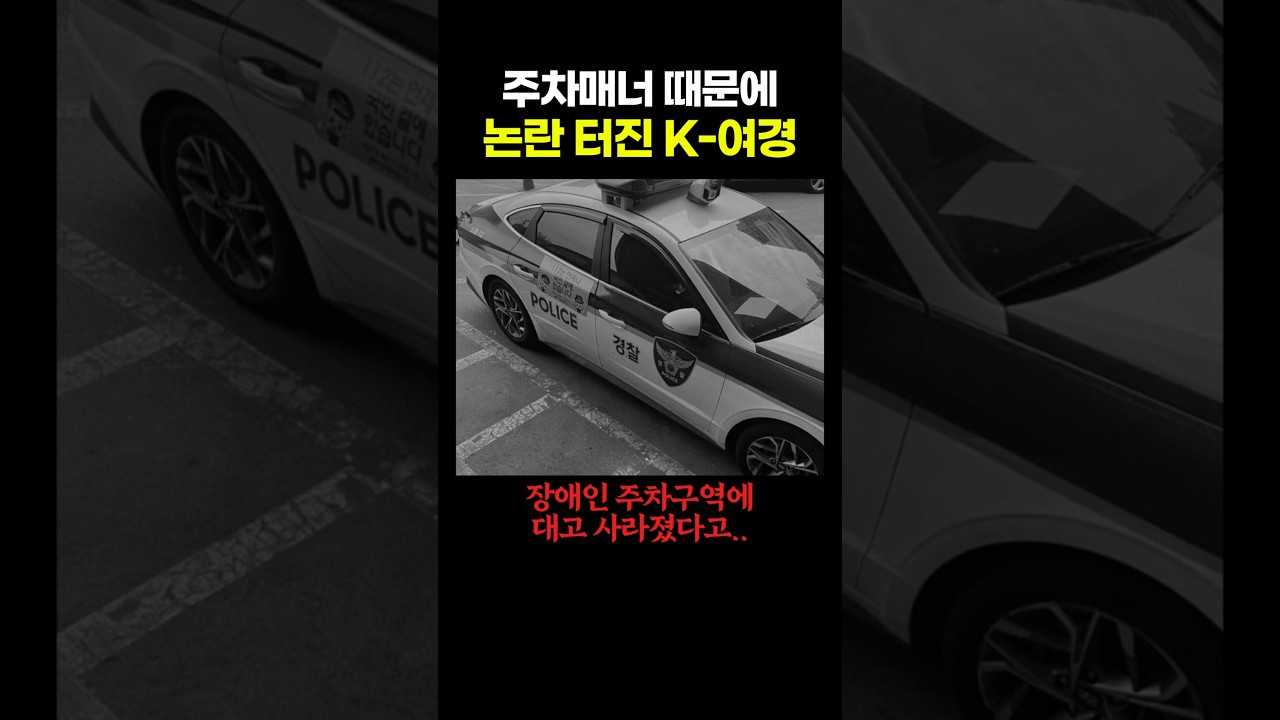 주차매너 때문에 논란인 경찰
