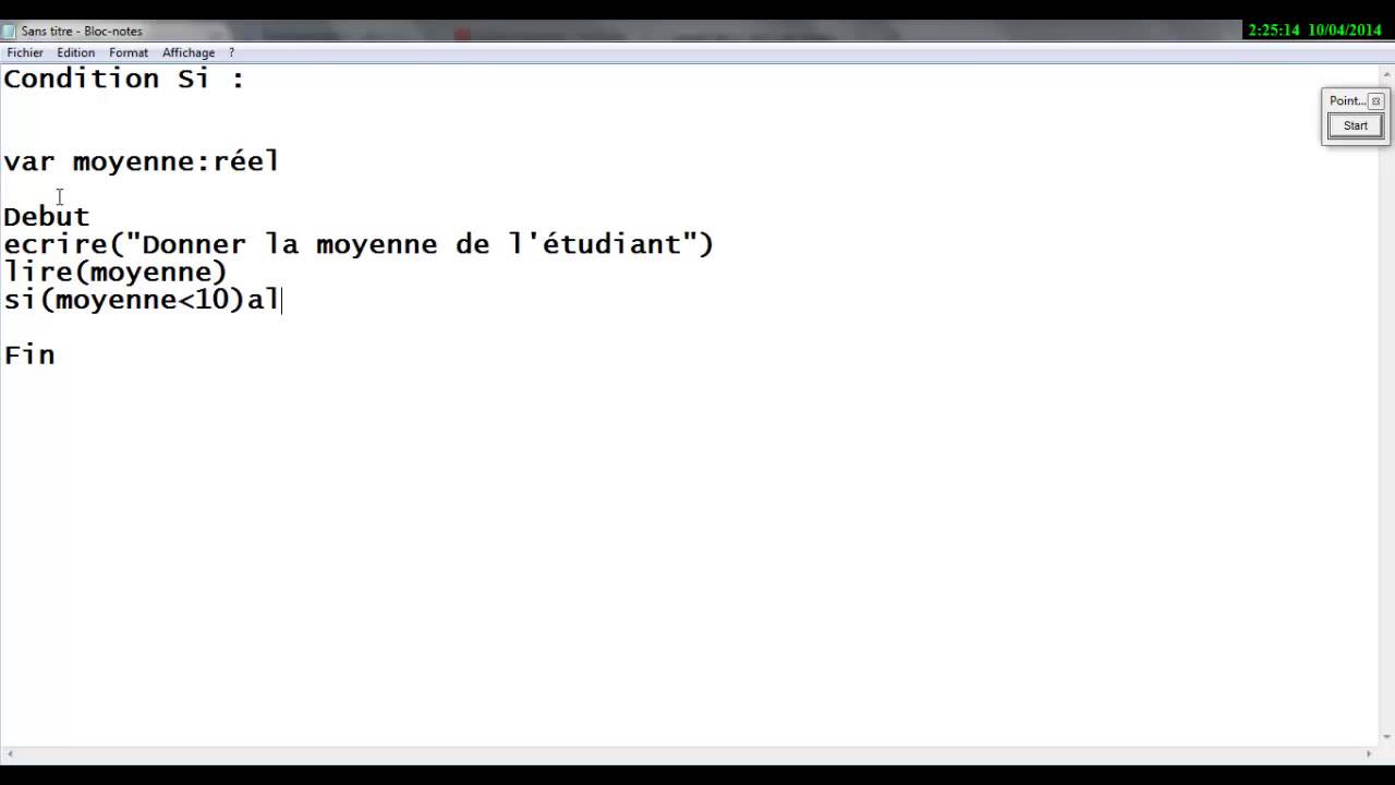 algorithmique condition si "suite" - YouTube