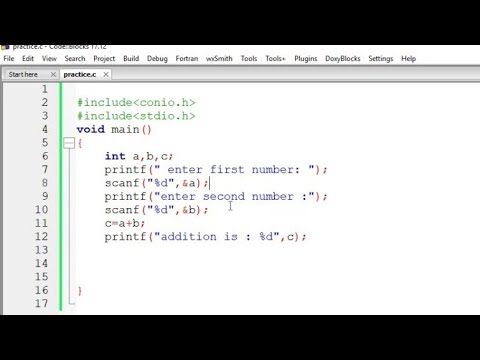 C PROGRAM to add by using scanf function. - YouTube