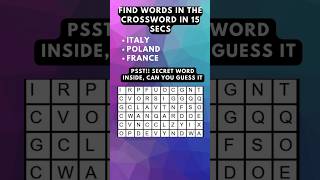 EPIC Crossword Puzzle Challenge! Can YOU Solve Them ALL? | Quiz| #puzzle #shorts #trending