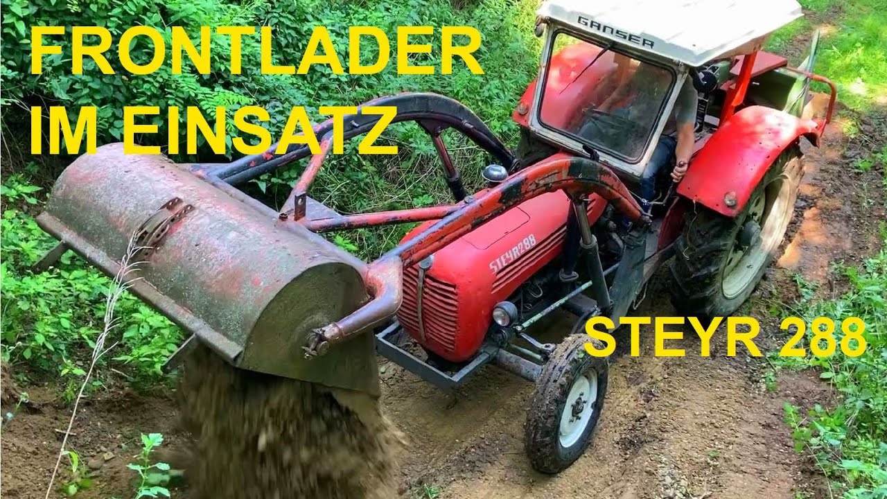 Steyr 288 - Sand schaufeln mit dem Frontlader