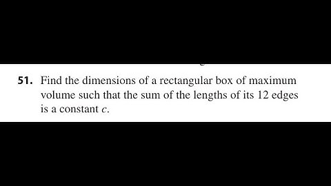 Find the dimensions of a rectangular box of maximum volume such that the sum of the lengths of its 1