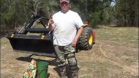 Large food plot for whitetail deer in Texas- Spring planting Video 1