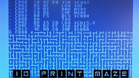 10 Print Maze in Assembly | 21 bytes of fun | Commodore 64