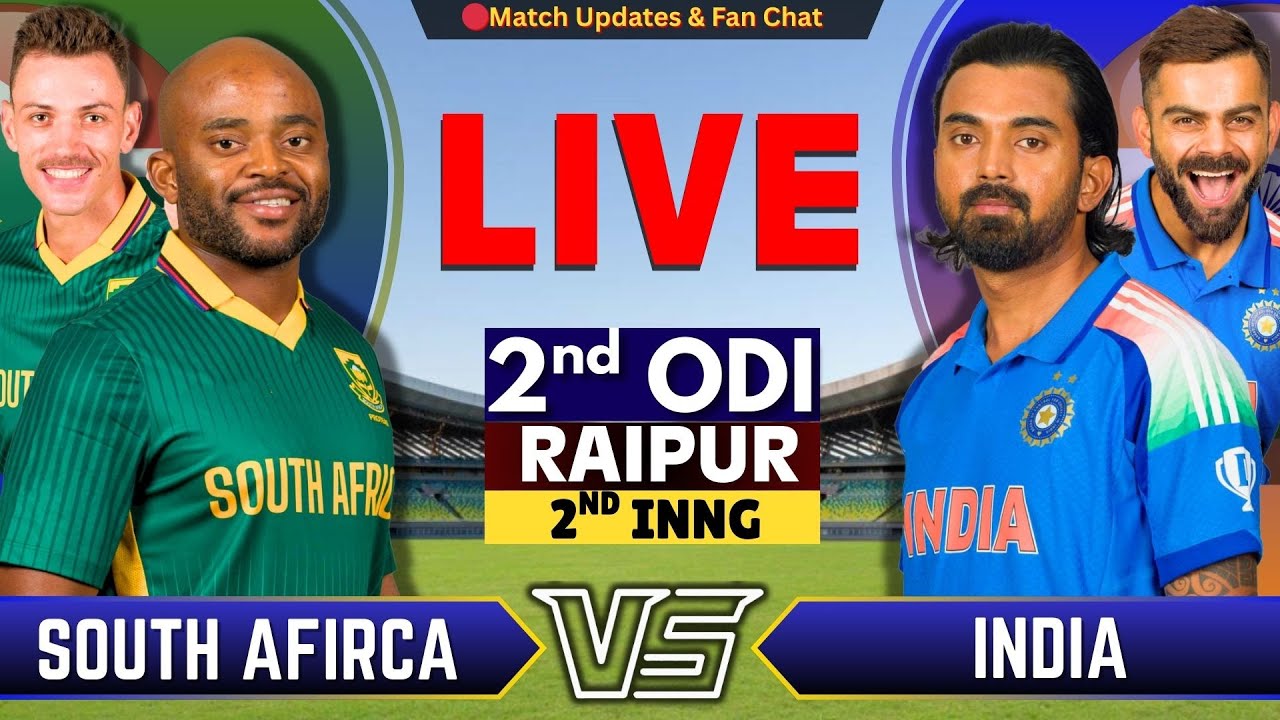 🔴Live : INDIA vs South Africa, 2nd ODI | Live Cricket Match | IND vs SA | IND Bowling | 2nd inng