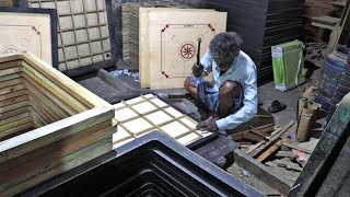 Hard work behind Carrom Board Making