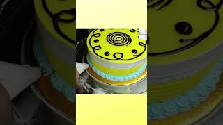 Yellow Gel Cake Decorating 🤩 | Gel Cake 🎂 | Gel Cake Design #shorts #youtubeshorts #gelcake