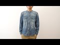 KRIFF MAYER クリフメイヤー リメイク デニム シャツ メンズ 長袖 ウエスタンシャツ ダメージ ペンキ Gジャン ジャケット スナップボタン ビンテージ ライトオンス 1954622