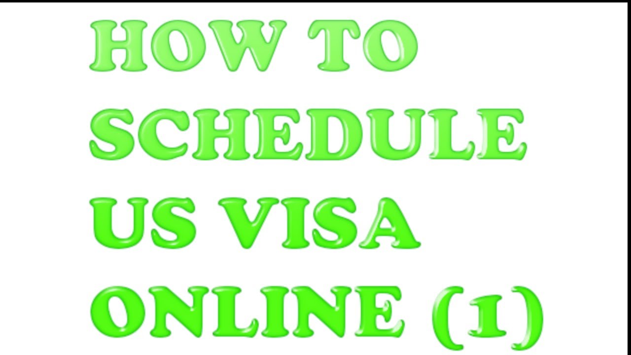 How to schedule USA Visa appointment online (Part 1) - YouTube
