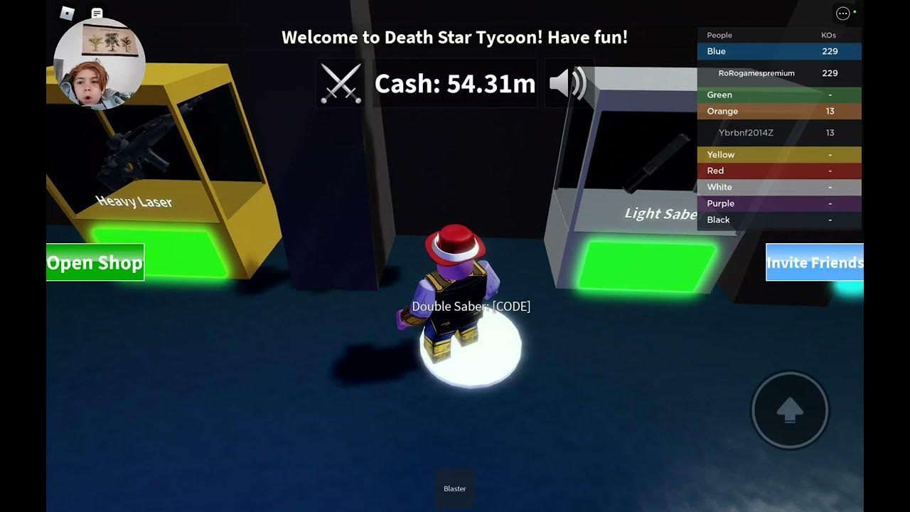 CODES FOR DEATH STAR TYCOON YouTube