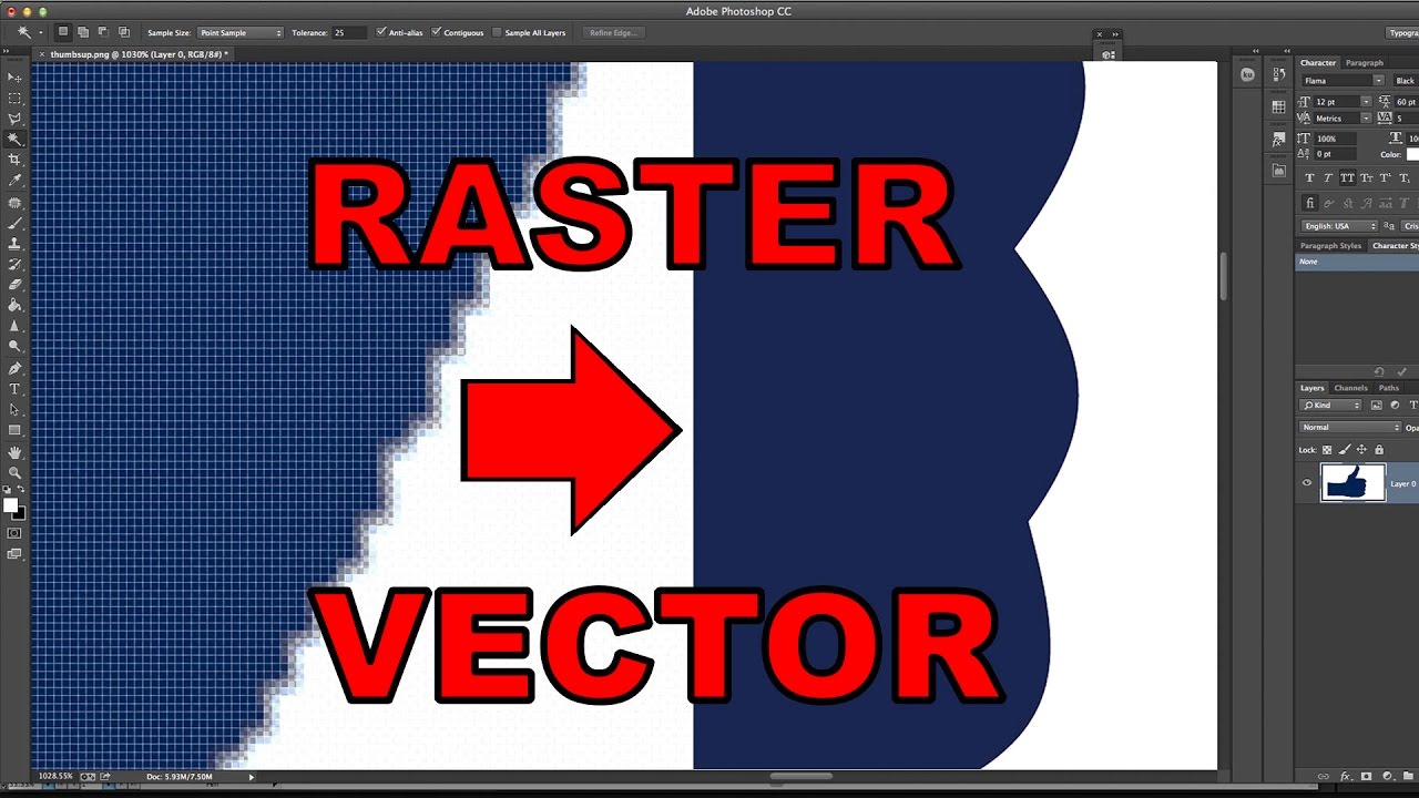 How to make vector image from raster