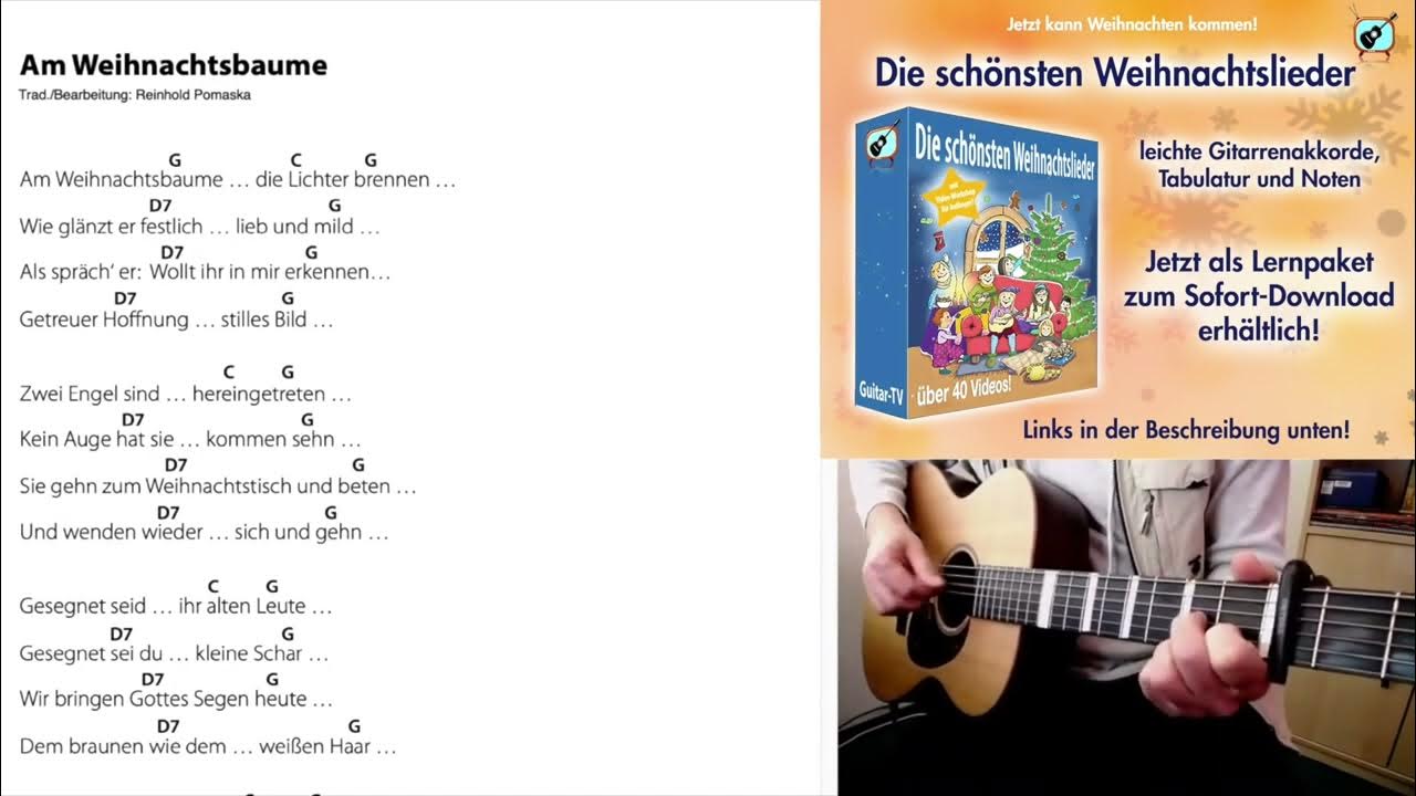 🌲 Am Weihnachtsbaume Traditional, Akkorde und Text zum Mitspielen