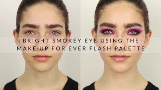 Bright Smokey Eye Using The Make Up For Ever Flash Palette