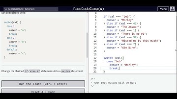 Lesson 79 | Basic JavaScript | Replacing If Else Chains with Switch