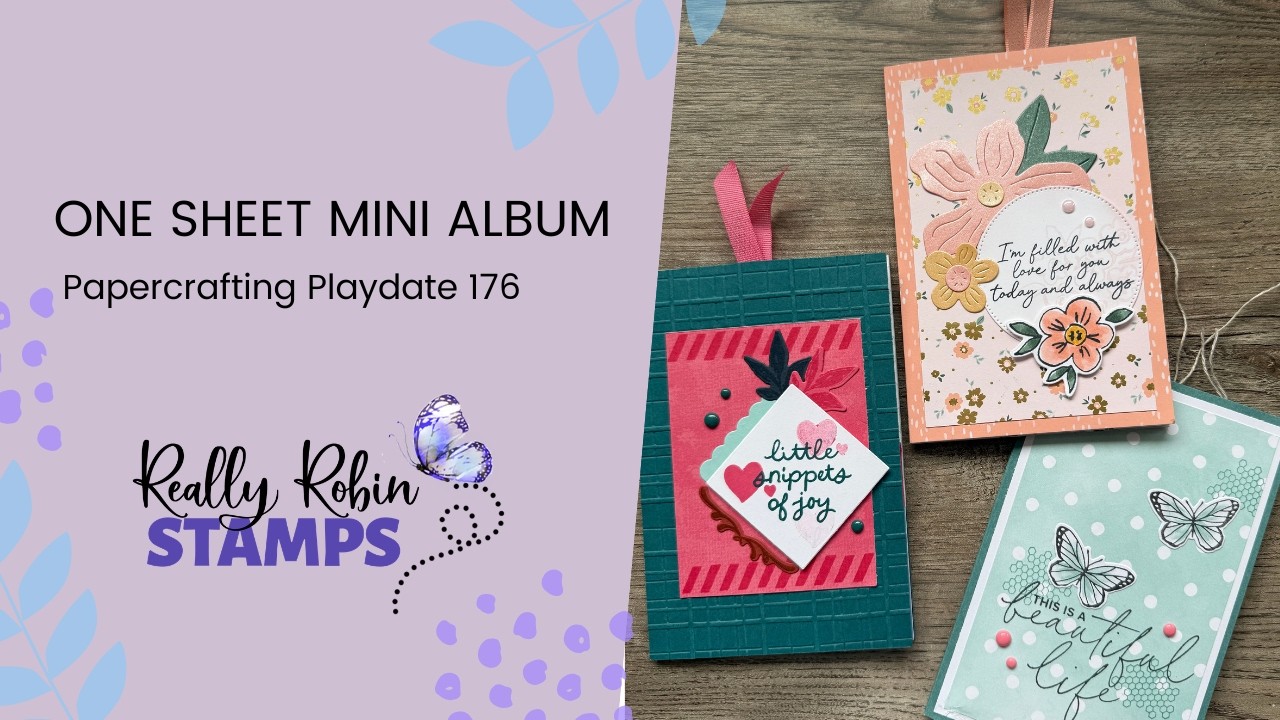 One Sheet 4 x 6 Mini Album | Papercrafting Playdate 176 - YouTube