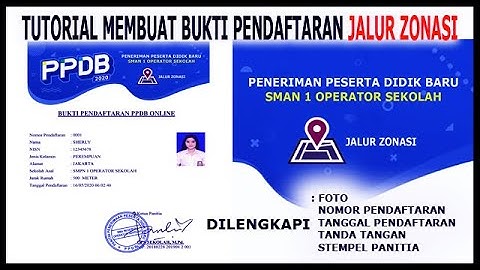 JALUR ZONASI | TUTORIAL MEMBUAT FORMULIR PENDAFTARAN SISWA BARU