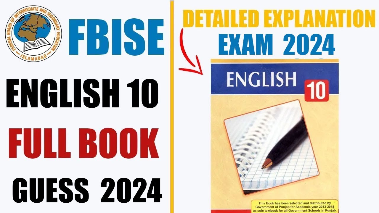 English 10 Full Book Guess 2024 |Federal Board - YouTube