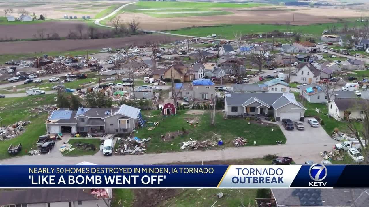 Nearly 50 homes destroyed in Minden, Iowa by EF3 tornado YouTube