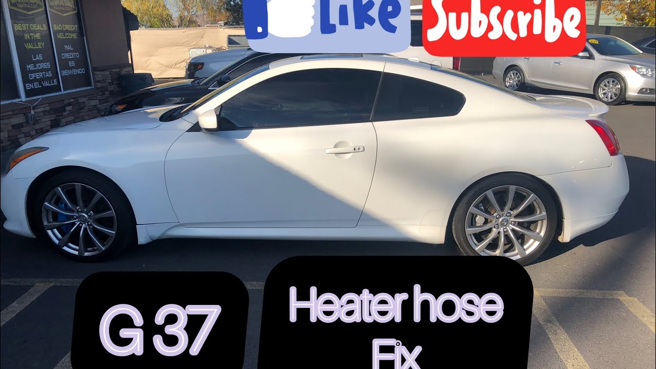 Infiniti g37 sport heater hose leak fix YouTube