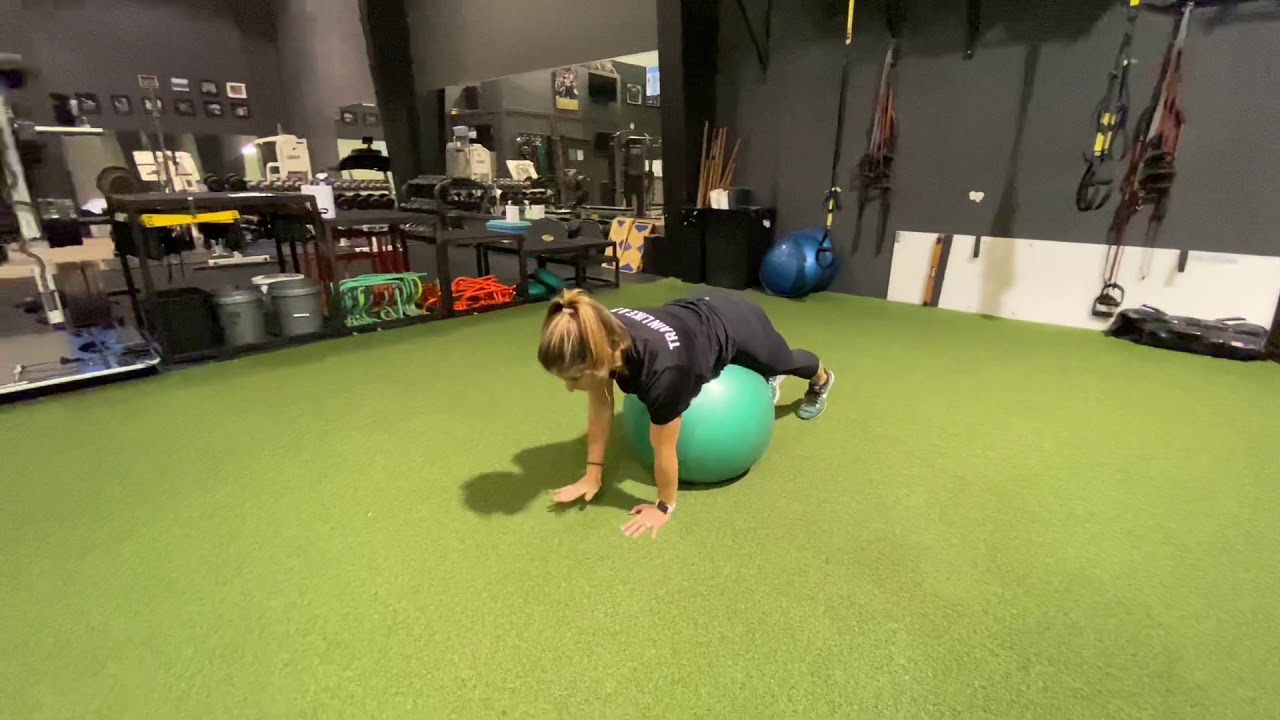 HOP Swiss Ball Plank Walkout YouTube